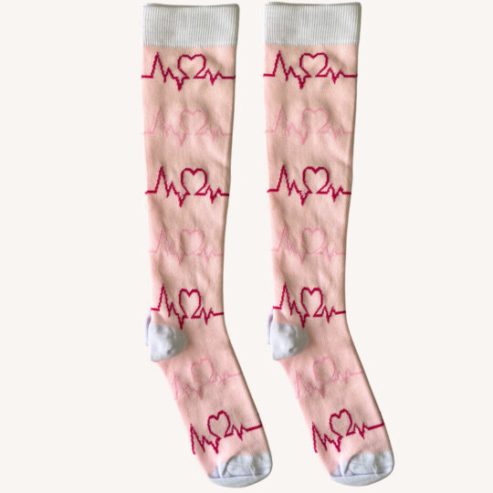 Medias de compresión S/M - Ekg Pink