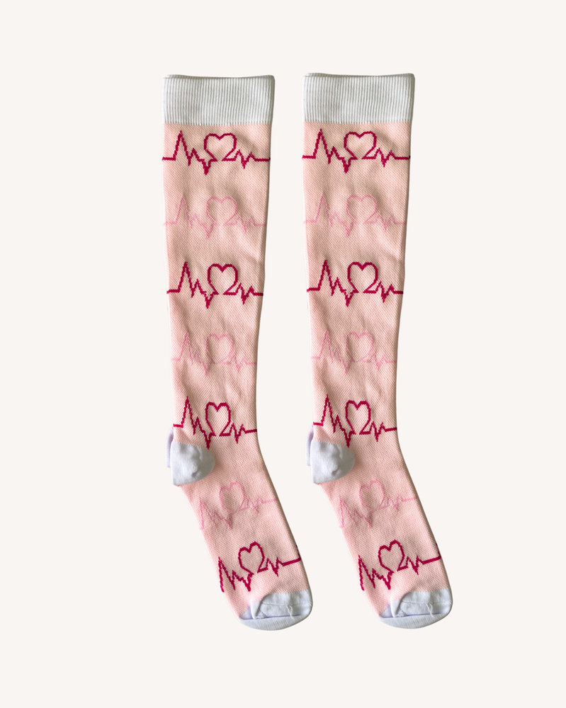 Medias de compresión S/M - Ekg Pink